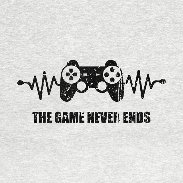 game never ends heartbeat controller gamer quote gaming by jodotodesign